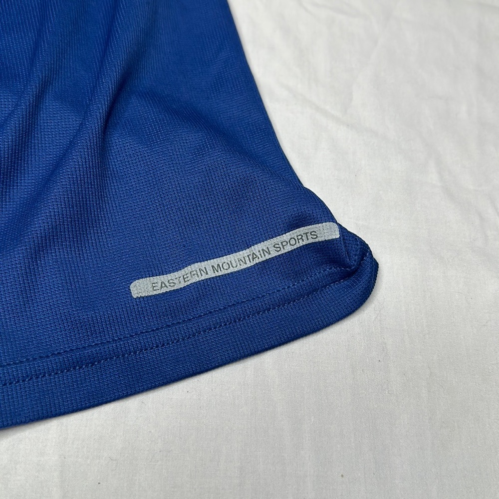 Eastern Mountain Sports 1/2 zip run base shirt forest graphic Navy Blue Medium - Picture 3 of 5